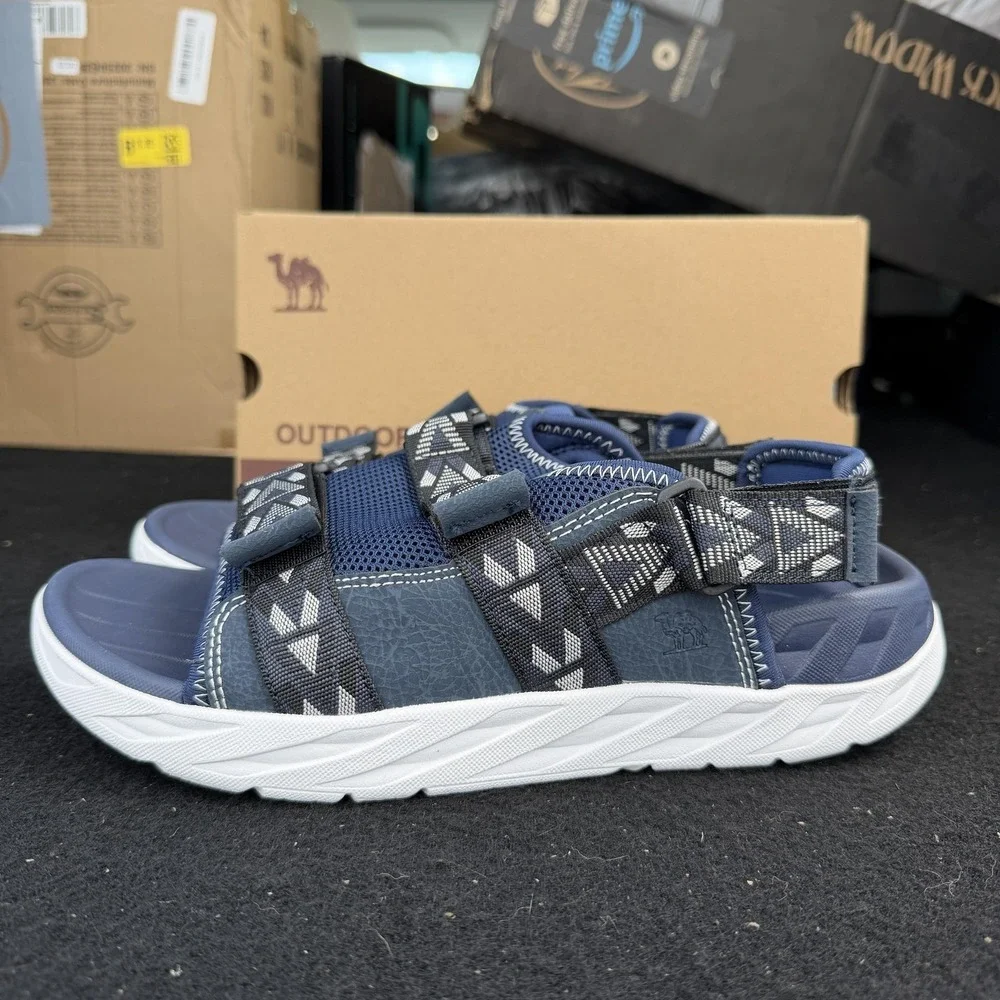 Camel‎ Sandals Shoes Mens Size 8.5 Blue Hook Loop Strap Comfort Adjustable Sport